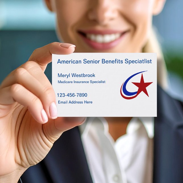 Medical Senior Insurance Specialist Business Card (Creator Uploaded)