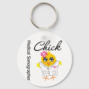 Medical Sonographer Chick Key Ring