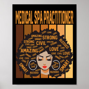 Medical Spa Practitioner Powerful Black History Mo Poster