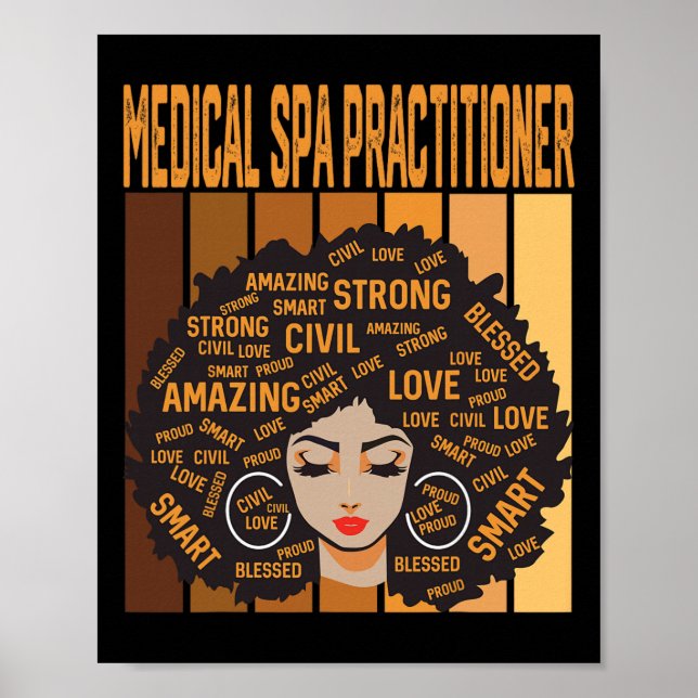 Medical Spa Practitioner Powerful Black History Mo Poster (Front)