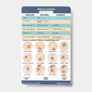 Medical Spanish - Basic Assessment ID Badge