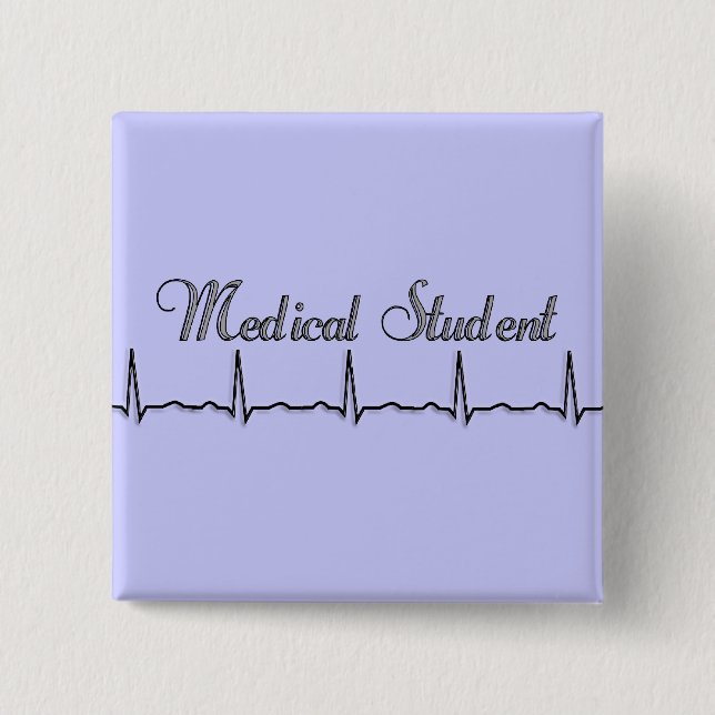 Medical Student QRS Design Gifts 15 Cm Square Badge (Front)