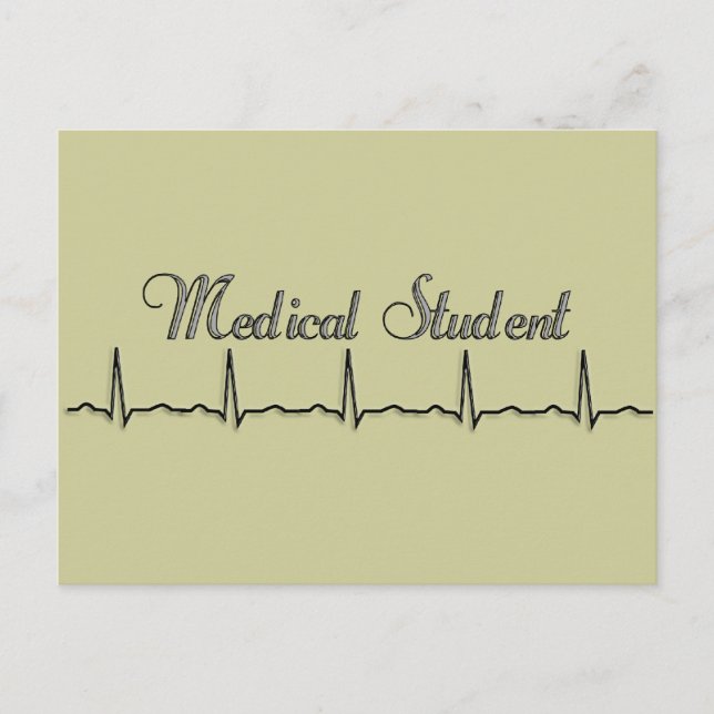 Medical Student QRS Design Gifts Postcard (Front)