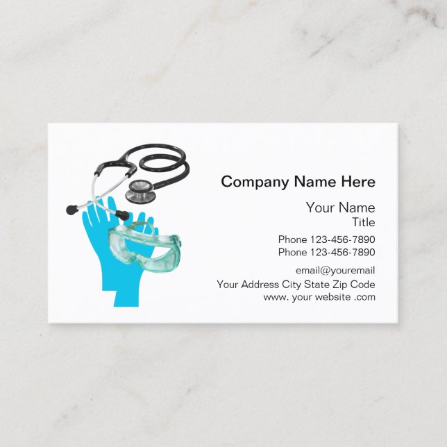 Medical Supplies Corporate Business Cards (Front)