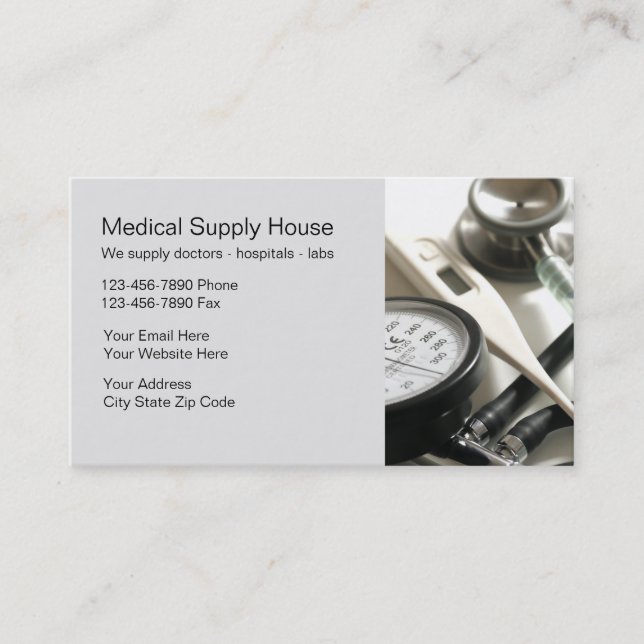 Medical Supply Business Cards (Front)