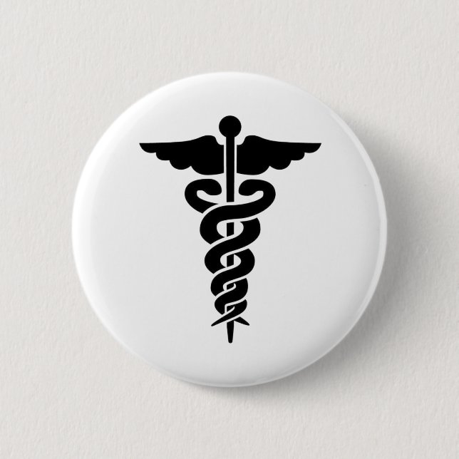 Medical Symbol 6 Cm Round Badge (Front)