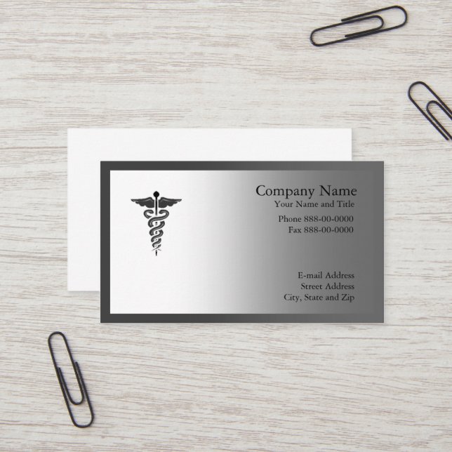 Medical Symbol Business Card (Front/Back In Situ)