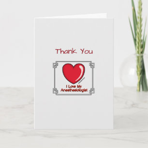 Medical Thank You Anaesthesiologist Card