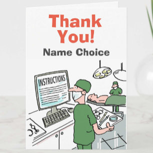 Medical Thank You Card to Personalise Inside