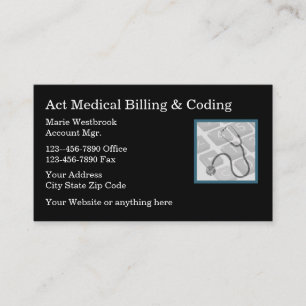 Medical Theme Billing & Coding Services Business Card
