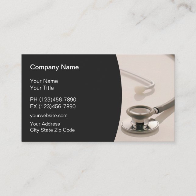 Medical Theme Professional Business Cards (Front)