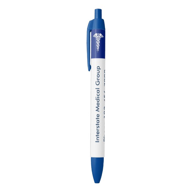 Medical Theme Promotional Black Ink Pen (Top (Vertical))