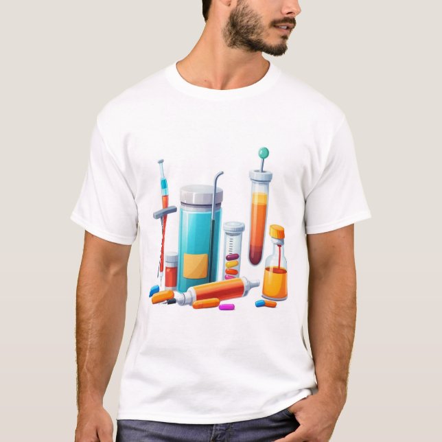 Medical Tools Cartoon Tee (Front)