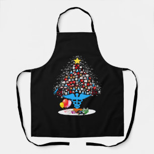 Medical Tools Christmas Tree Funny Nurse Christmas Apron