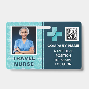Medical Travel Nurse Photo ID Badge
