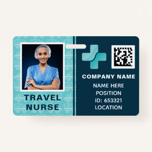 Medical Travel Nurse Photo ID ID Badge