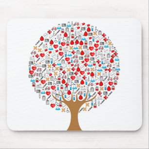 Medical Tree Background Mouse Pad