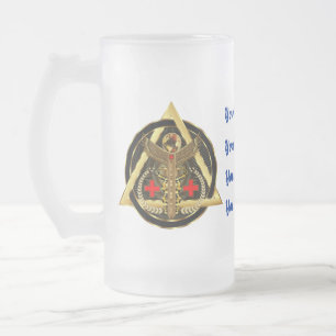 Medical Universal Design Artist Concept Frosted Glass Beer Mug