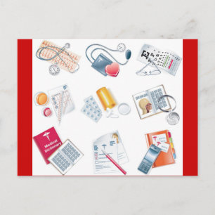MEDICAL vector icons Postcard