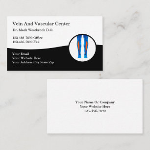 Medical Vein Vascular Doctor Office Business Card