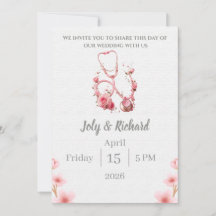 medical wedding invitation