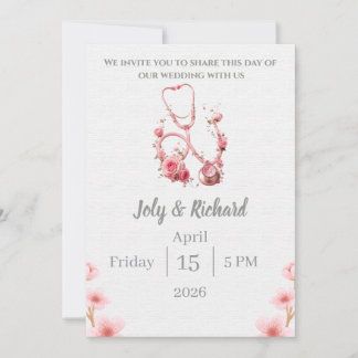 medical wedding invitation