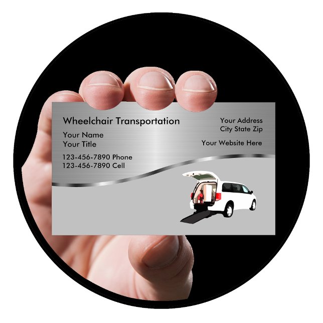 Medical Wheelchair Transport Business Cards (Creator Uploaded)
