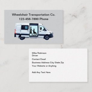 Medical Wheelchair Transport Services Business Card