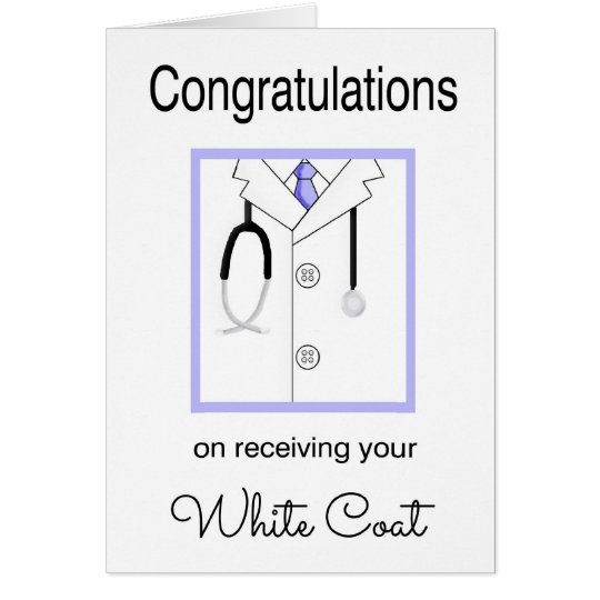Medical White Coat Congratulations Card
