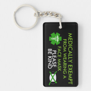 Medically Exempt From Face Masks Key Ring