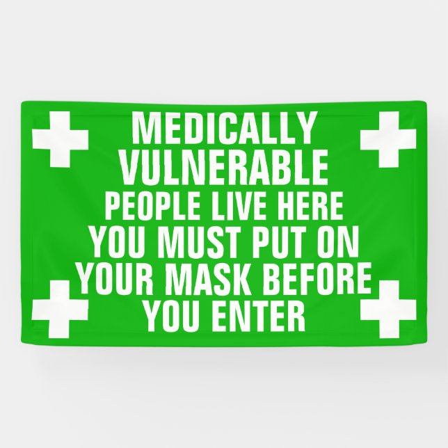 Medically Vulnerable Wear A Mask Banner (Horizontal)