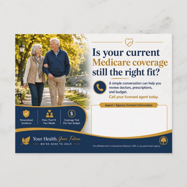 Medicare Broker Client Review Postcard |  (Front)