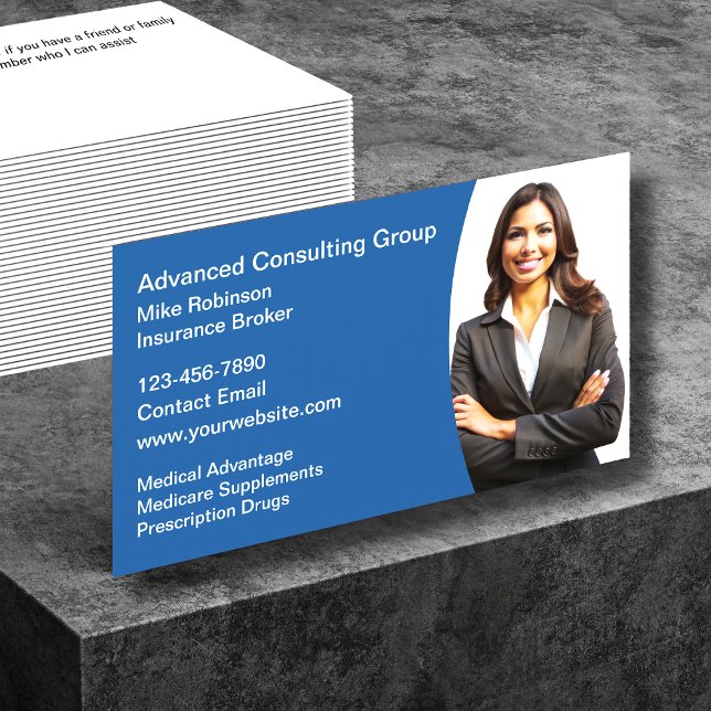 Medicare Health Insurance Consultant Business Card (Creator Uploaded)