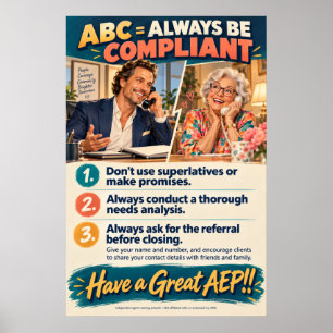 Medicare Sales Floor Poster ABC Always Be Complian