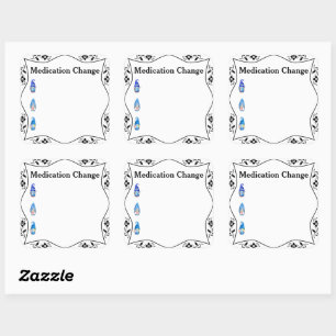 Medication Change Health Journal  Square Sticker