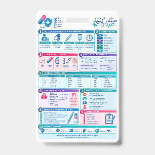 Medication & Dosage Safety Nursing  ID Badge