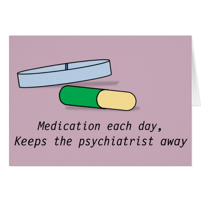 Medication each day card (psychiatrist) (Front Horizontal)