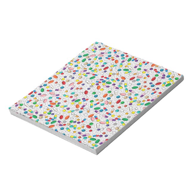 Medication Nurse Pharmacy Doctor Pill Design Notepad (Rotated)