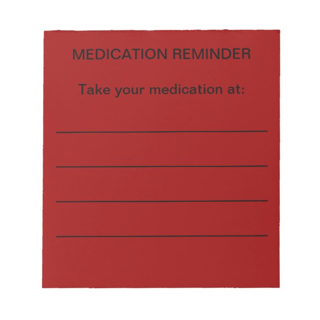 Medication Reminder Notepads (Front)