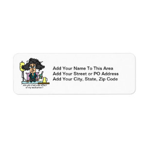 Medication Side Effect Dark Hair Return Address Label