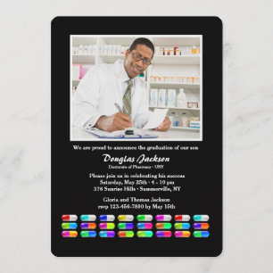 Medications Photo Graduation Invitation