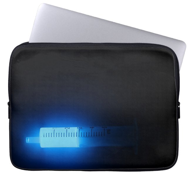 Medicine, blue luminescence. laptop sleeve (Front)
