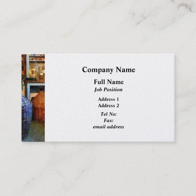 Medicine Bottles and Baskets - Platinum Business Card (Front)