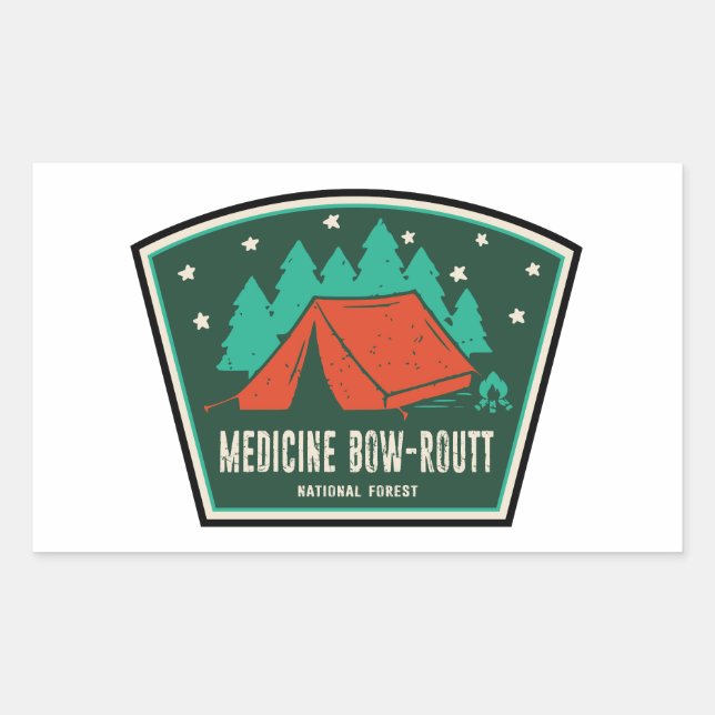Medicine Bow-Routt National Forest Camping Rectangular Sticker (Front)