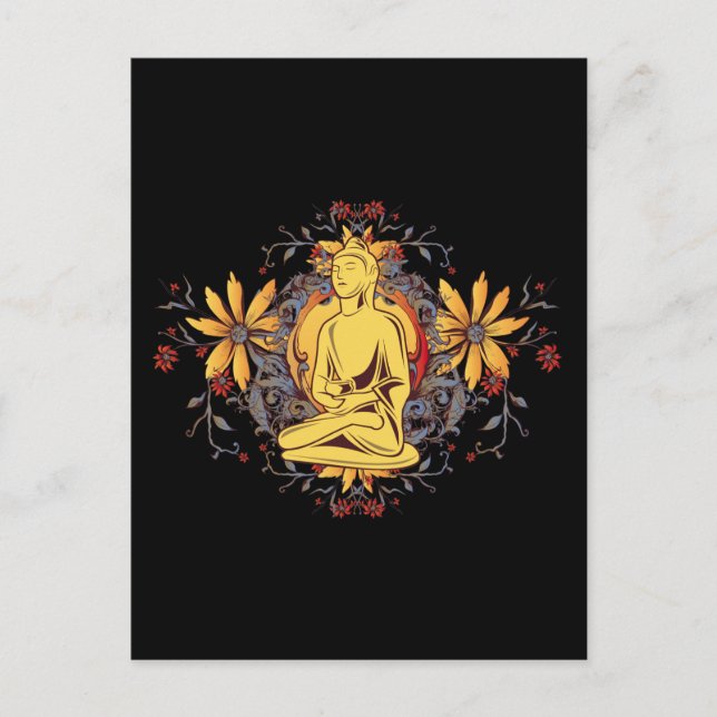 Medicine Buddha in Meditation Postcard (Front)