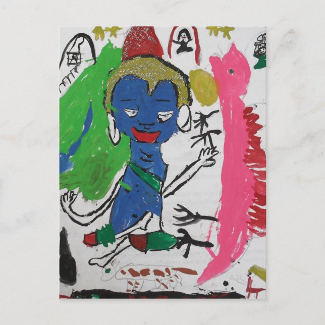 Medicine Buddha with Dragon Postcard (Front)