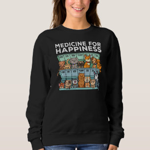 Medicine For Happiness Pill Box Animals Dog Pals Sweatshirt