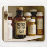 Medicine for the Old Mouse Pad<br><div class="desc">An old medicine bottle with a humourous label for seniors,  placed in a medicine cabinet</div>