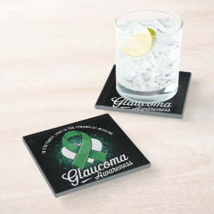 Medicine Glaucoma Awareness Glass Coaster