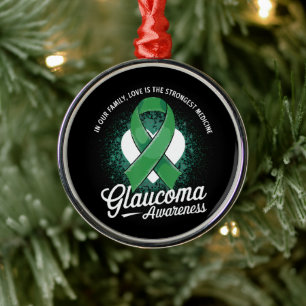 Medicine Glaucoma Awareness Metal Ornament